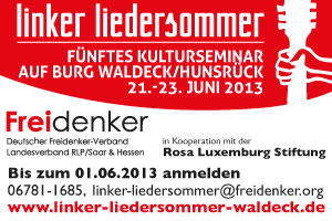 Linker Liedersommer auf Burg Waldeck, Juni 2013